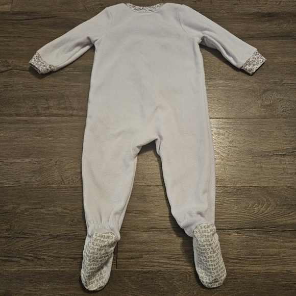 3 Pack! Three Fleece Sleepers, Carters, Baby Girl, 12 Months. - Picture 9 of 12